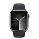 Apple Watch S9 41mm Graphite Stainless Steel Case with Midnight Sport Band S/M