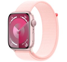 Apple Watch S9 GPS + Cellular 45mm Pink Aluminum Case with Light Pink Sport Loop