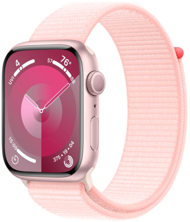 Apple Watch  S9 41mm Pink Aluminum Case with Light Pink Sport Loop (MR953)