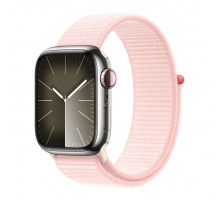 Apple Watch  S9 41mm Silver Aluminum Case with Light Pink Sport Loop