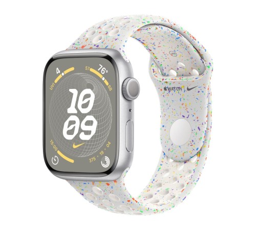 Apple Watch S9 41 мм в белом цвете Pure Platinum Nike, размер S/M