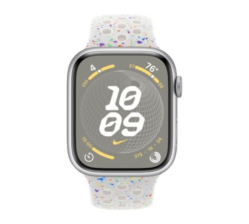 Apple Watch S9 41 мм в белом цвете Pure Platinum Nike, размер S/M