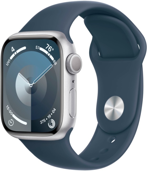 Apple Watch S9 45mm Silver Aluminium/White M/L