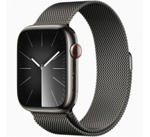 Apple Watch Series 9 45mm Graphite Stainless Steel Milanese Loop