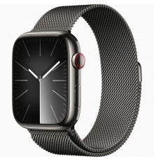 Apple Watch Series 9 45mm Graphite Stainless Steel Milanese Loop