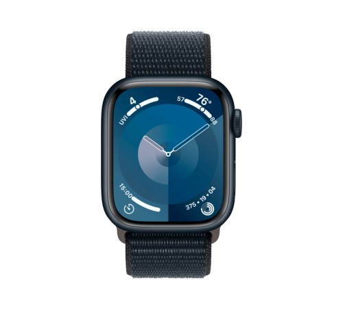 Apple Watch S9 41 мм Midnight Aluminium с ремешком Sport Loop — стильный выбор для активных пользователей
