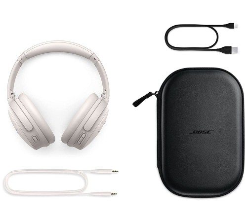 Беспроводные наушники Bose QuietComfort 45 с mini jack 3.5 mm в белом цвете