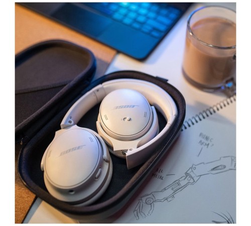 Беспроводные наушники Bose QuietComfort 45 с mini jack 3.5 mm в белом цвете