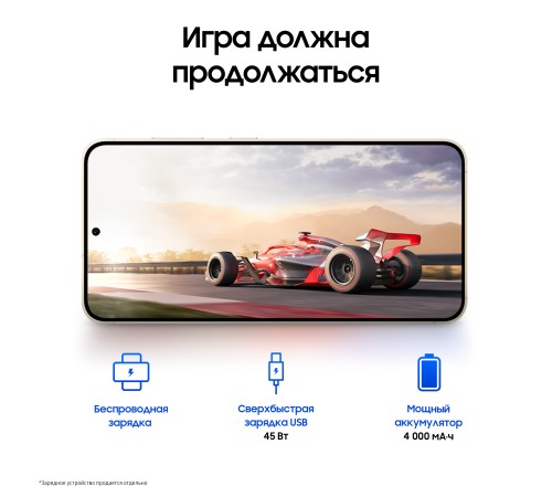 Смартфон Samsung Galaxy S24 8/128 ГБ в ярком жёлтом цвете Amber Yellow с поддержкой 2 nanoSIM