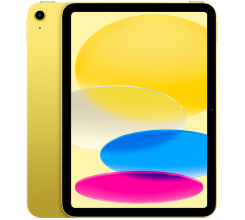 Желтый планшет Apple iPad 10.9 2022 года с Wi-Fi и 64 ГБ памяти