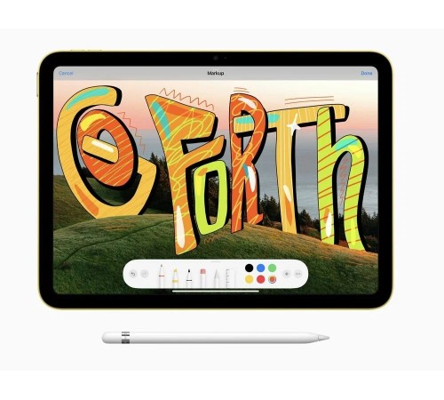 Планшет Apple iPad 10.9 2022 года: жёлтый iPad с 64 ГБ памяти, поддержкой Wi-Fi и Cellular