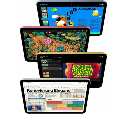 Планшет Apple iPad 10.9 2022 года: 256 ГБ памяти, поддержка Wi-Fi и Cellular, цвет серебристый