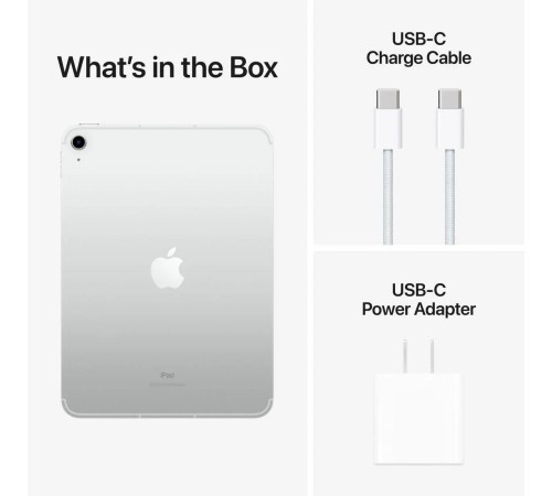 Планшет Apple iPad 10.9 2022 года: 256 ГБ памяти, поддержка Wi-Fi и Cellular, цвет серебристый