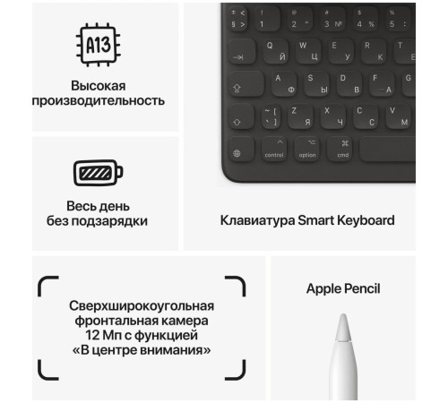 Планшет Apple iPad 10.9 2022 года: 256 ГБ памяти, поддержка Wi-Fi и Cellular, цвет серебристый