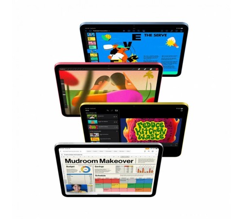 Планшет Apple iPad 10.9 2022 года с памятью 256 ГБ: Wi-Fi + Cellular, синий, на iPadOS