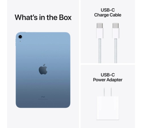 Планшет Apple iPad 10.9 2022 года с памятью 256 ГБ: Wi-Fi + Cellular, синий, на iPadOS