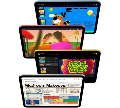 Планшет Apple iPad 10.9 2022 года с памятью 256 ГБ: Wi-Fi + Cellular, синий, на iPadOS