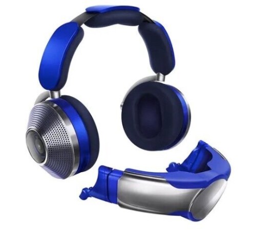 Беспроводные наушники Dyson Zone с очистителем воздуха: Blue/Prussian Blue — стильный выбор для заботы о здоровье.