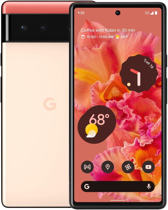 Смартфон Google Pixel 6 8/256 ГБ, nano SIM+eSIM, kinda coral