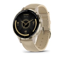 Умные часы Garmin Venu 3S Soft Gold French Gray Leather 010-02785-55