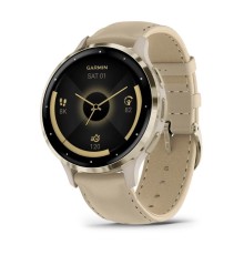 Умные часы Garmin Venu 3S Soft Gold French Gray Leather 010-02785-55