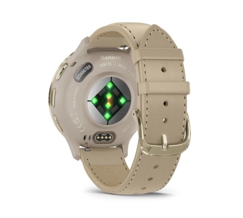 Умные часы Garmin Venu 3S Soft Gold French Gray Leather 010-02785-55