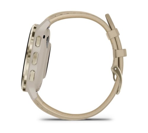 Умные часы Garmin Venu 3S Soft Gold French Gray Leather 010-02785-55