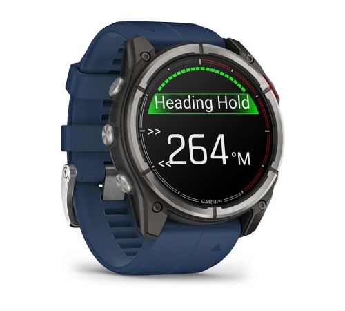 Умные часы Garmin Quatix 8 47mm Amoled Sapphire Titanium Grey with Blue Band 010-02904-51