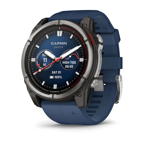 Умные часы Garmin Quatix 8 51mm Amoled Sapphire Titanium Grey with Blue Band 010-02905-91