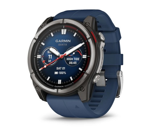 Умные часы Garmin Quatix 8 51mm Amoled Sapphire Titanium Grey with Blue Band 010-02905-91
