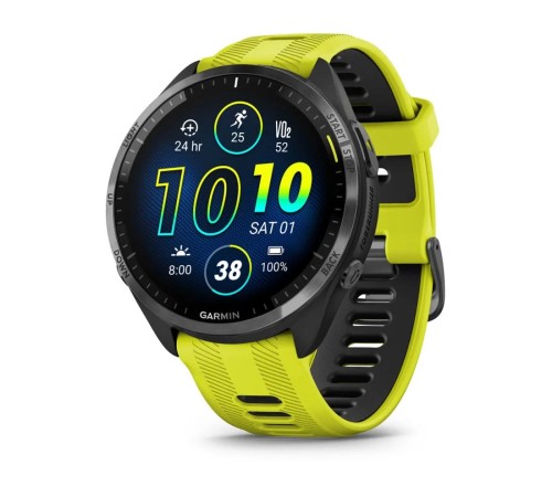 Умные часы Garmin Forerunner 965 Carbon Gray с жёлтым ремешком: стиль и функциональность