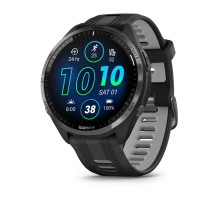 Умные часы Garmin Forerunner 965 Carbon Grey DLC Titanium Bezel with Black Case and Black/Powder Grey Silicone Band