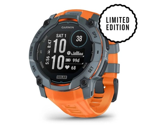 Умные часы Garmin Instinct 3 50 mm Solar Grey Orange 010-02935-01