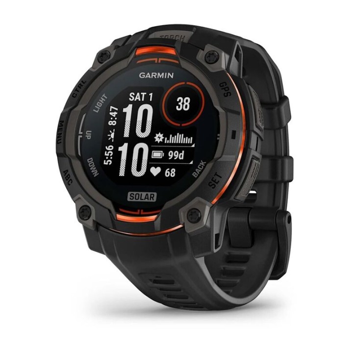 Умные часы Garmin Instinct 3 45 mm Solar Black 010-02934-00