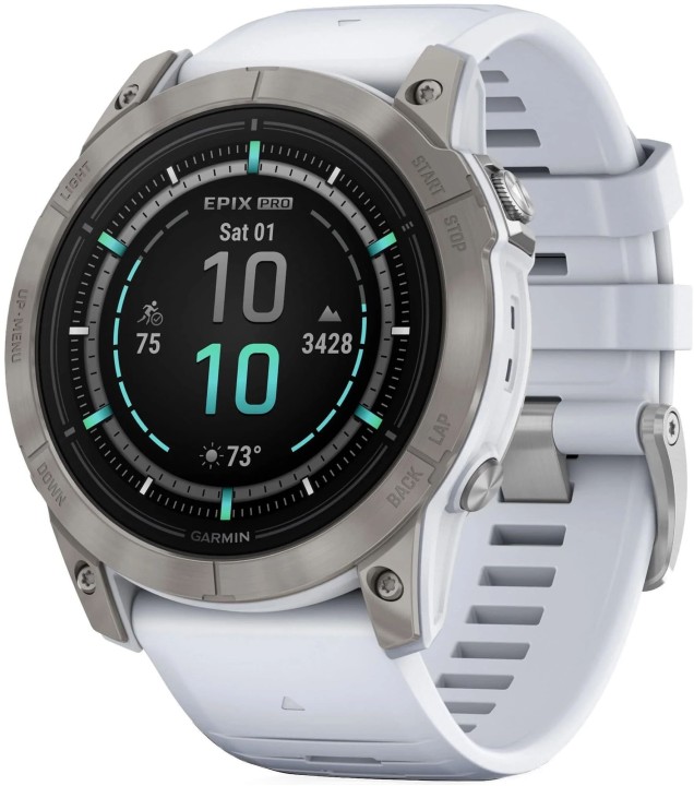 Умные часы Garmin Epix Pro (Gen 2) 51mm Sapphire Titanium Whitestone (010-02804-12)