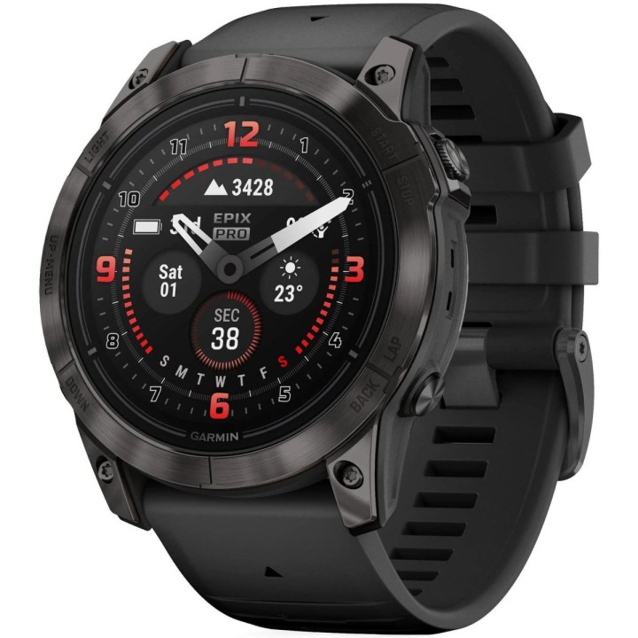 Умные часы Garmin Epix Pro (Gen 2) 47мм Carbon Gray Titanium with Black Band