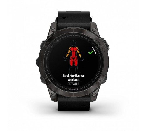 Умные часы Garmin Epix Pro (Gen 2) 47мм Carbon Gray Titanium with Black Band