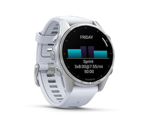 Умные часы Garmin Fenix 8 43 мм Amoled Silver with Whitestone Silicone Band 010-02903-00