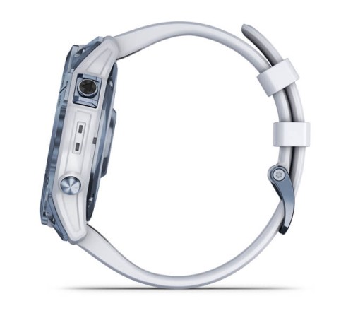 Умные часы Garmin FENIX 7X Blue Titanium с ремешком Whitestone: стиль и функциональность