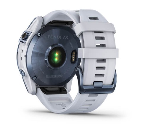 Умные часы Garmin FENIX 7X Blue Titanium с ремешком Whitestone: стиль и функциональность