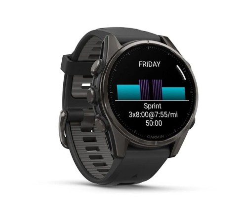 Умные часы Garmin Fenix 8 43 мм Amoled Sapphire Titanium Carbon Gray 010-02903-21