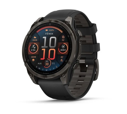 Умные часы Garmin Fenix 8 47 мм Amoled Sapphire Titanium Carbon Gray 010-02904-21