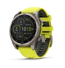 Умные часы Garmin Fenix 8 47 мм Solar Sapphire Carbon Gray DLC Titanium with Amp Yellow/Graphite Silicone Band 010-02906-21