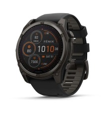 Умные часы Garmin Fenix 8 51mm Solar Sapphire Carbon Gray DLC Titanium with Black/Pebble Gray Silicone 010-02907-11