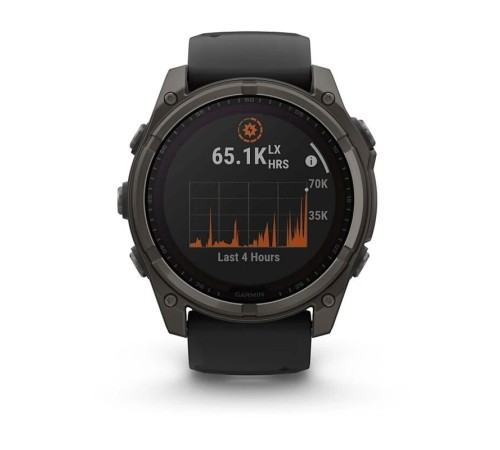 Умные часы Garmin Fenix 8 51mm Solar Sapphire Carbon Gray DLC Titanium with Black/Pebble Gray Silicone 010-02907-11