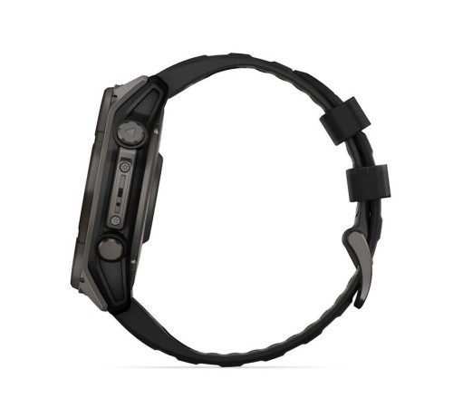 Умные часы Garmin Fenix 8 51mm Solar Sapphire Carbon Gray DLC Titanium with Black/Pebble Gray Silicone 010-02907-11