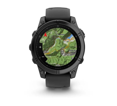 Умные часы Garmin Fenix E 47 мм Amoled Slate Gray Steel with Black Silicone Band 010-03025-01