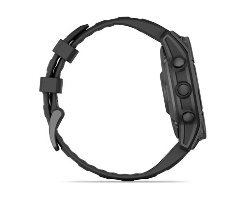 Умные часы Garmin Fenix E 47 мм Amoled Slate Gray Steel with Black Silicone Band 010-03025-01