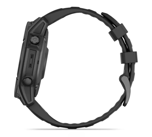 Умные часы Garmin Fenix E 47 мм Amoled Slate Gray Steel with Black Silicone Band 010-03025-01