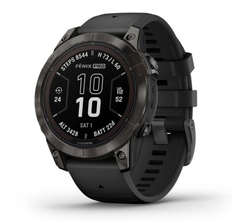 Умные часы Garmin Garmin Fenix 7 Pro 47 мм Sapphire Solar Carbon Grey Whit Black Band 010-02777-00